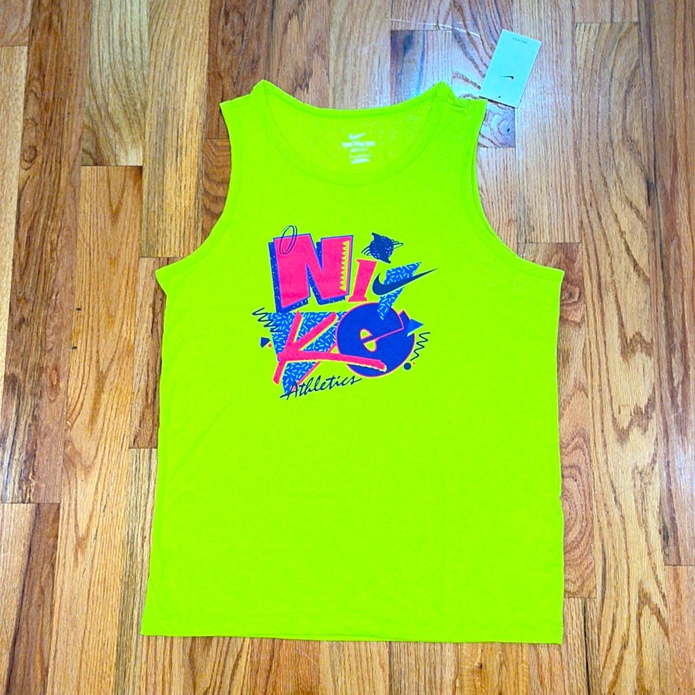 NEW Lime Green Men's Nike Dri-FIT Graphic Training Tank Top M MEDIUM